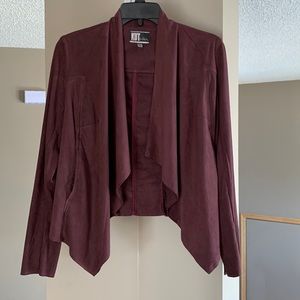 Kut From the Kloth Maroon Faux Suede Blazer